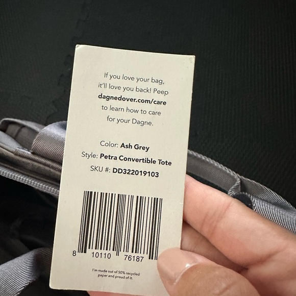 Dagne Dover Petra Convertible Tote Bag in Ash Grey - Picture 8 of 11